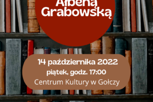 plakat spotkanie z Ałbeną Grabowską